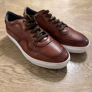 Zanzara Mens Brown Rhythm Woven Sneakers, Size 9.5